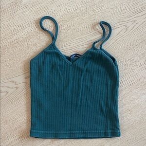 Brandy Melville Teal Ribbed Camisole
